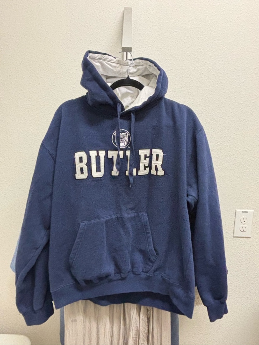Stadium Athletics Navy Blue and White Butler Hoodie